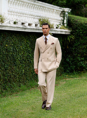 CREAM DOUBLE BREASTED SUIT