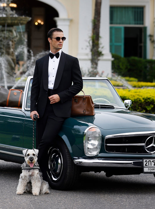 BLACK SHAWL LAPEL TUXEDO SUIT