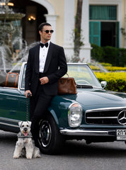 BLACK SHAWL LAPEL TUXEDO SUIT