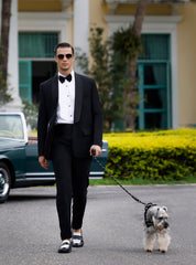 BLACK SHAWL LAPEL TUXEDO SUIT