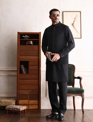 BLACK TWEED WAISTCOAT