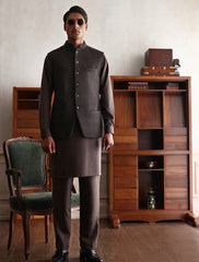 TAUPE TWEED WAISTCOAT