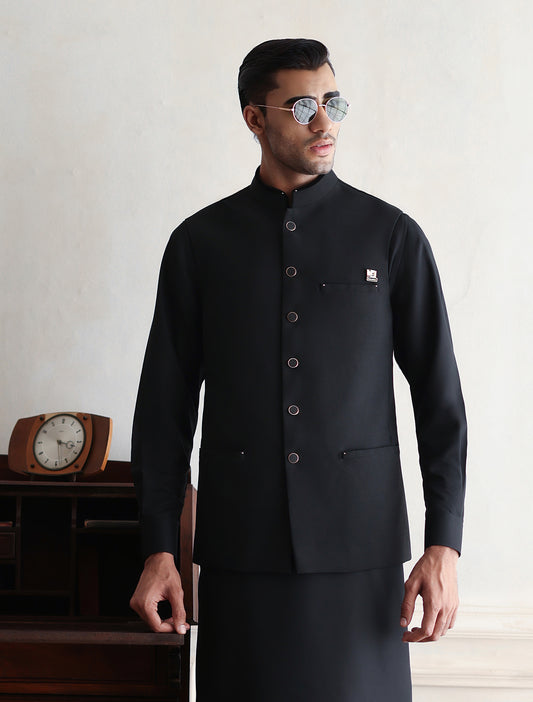 BLACK CLASSIC WAISTCOAT