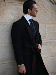 BLACK SMOKING GOWN