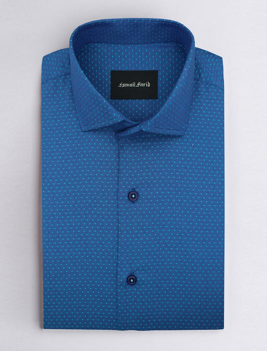 BLUE MICRO-DOT SHIRT