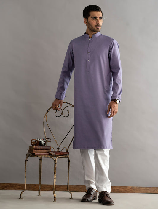 LAVENDER EGYPTIAN COTTON KURTA