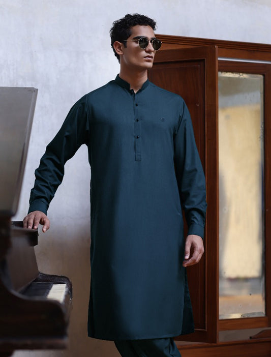 TEAL BLUE KAMEEZ SHALWAR