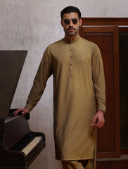 BEIGE TEXTURED KAMEEZ SHALWAR