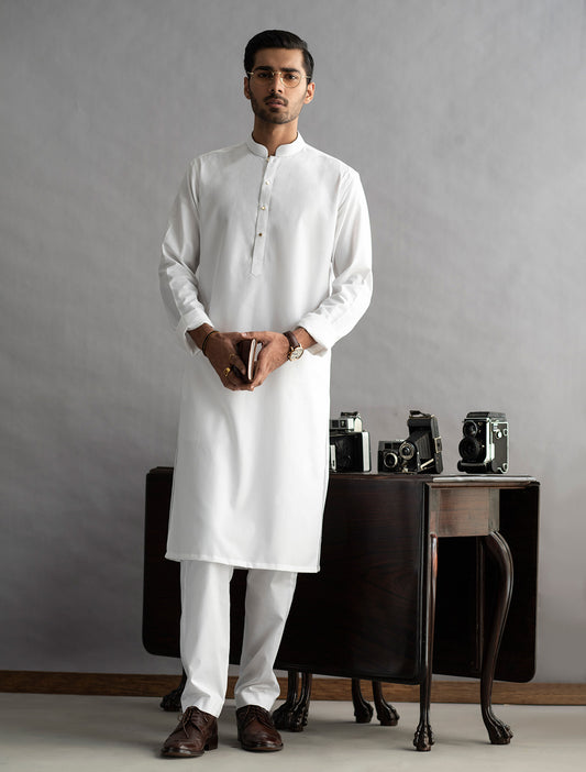 WHITE EGYPTION COTTON KURTA