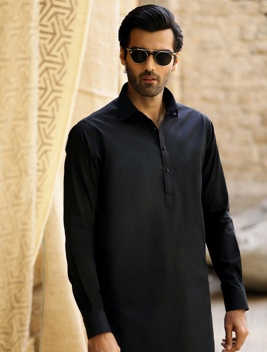 BLACK PREMIUM 100% COTTON KAMEEZ SHALWAR