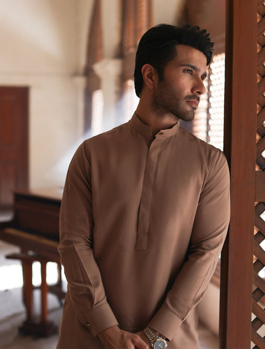 TAN DESIGNER KURTA PAJAMA