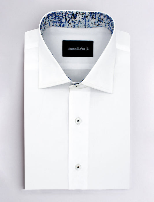 WHITE PAINT SPLATTER DETAILED SHIRT