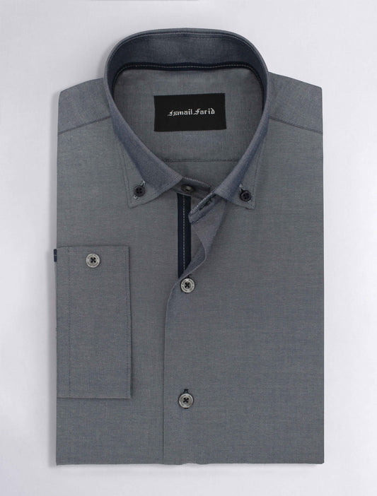 DENIM GRAY BUTTON DOWN SHIRT