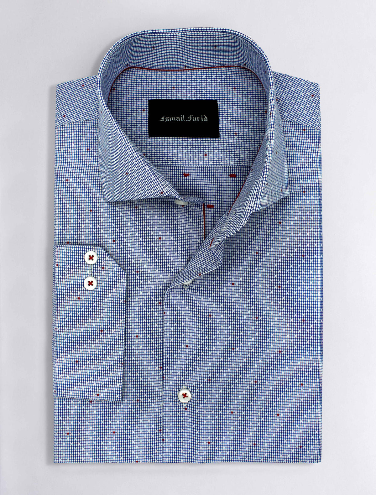 BLUE TEXTURED SHIRT