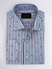 WHITE-BLUE STRIPED SHIRT
