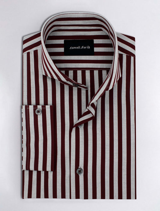 MAROON STRIPED SHIRT