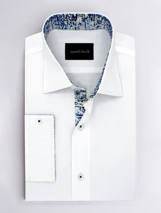 WHITE PAINT SPLATTER DETAILED SHIRT