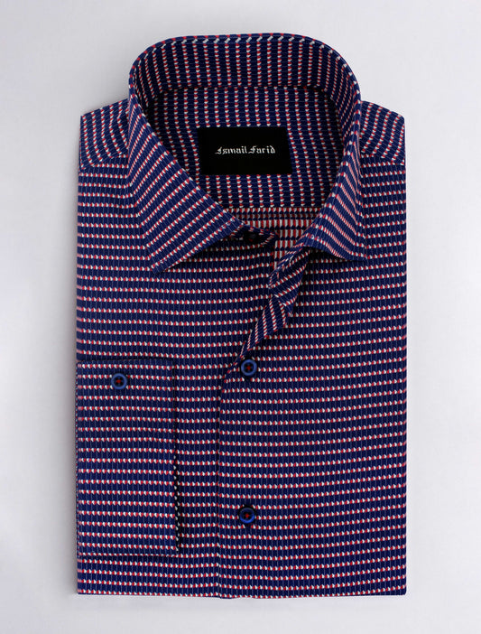 NAVY BLUE PRINTED SHIRT
