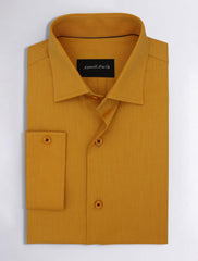MUSTARD COLOR HERRINGBONE SHIRT