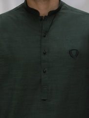 GREEN DESIGNER KURTA PAJAMA