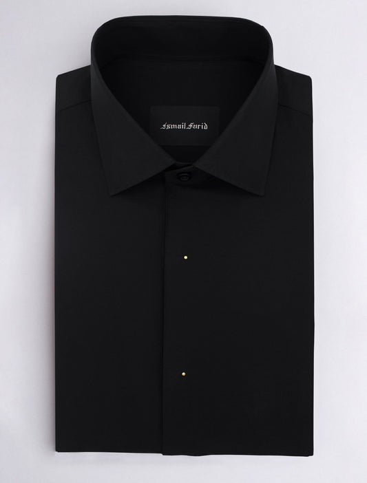 BLACK BIB FRONT SHIRT