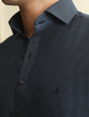 TEAL BLUE – BLACK TONE KAMEEZ SHALWAR-S