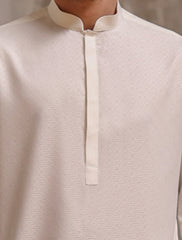 CREAM JACQUARD KURTA PAJAMA