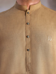 BEIGE TEXTURED KAMEEZ SHALWAR