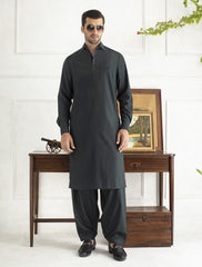 DARK GREEN – BLACK TONE KAMEEZ SHALWAR