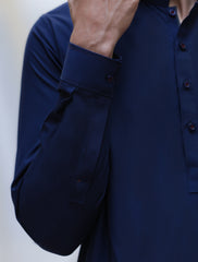 BLUE TWO TONE KURTA PAJAMA