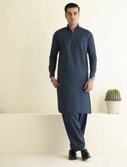 TEAL BLUE – BLACK TONE KAMEEZ SHALWAR-S