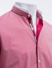 RED CHECKERED DRESS SHIRT