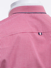 RED CHECKERED DRESS SHIRT