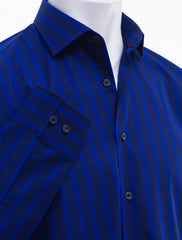 Navy and royal blue checkered shirt