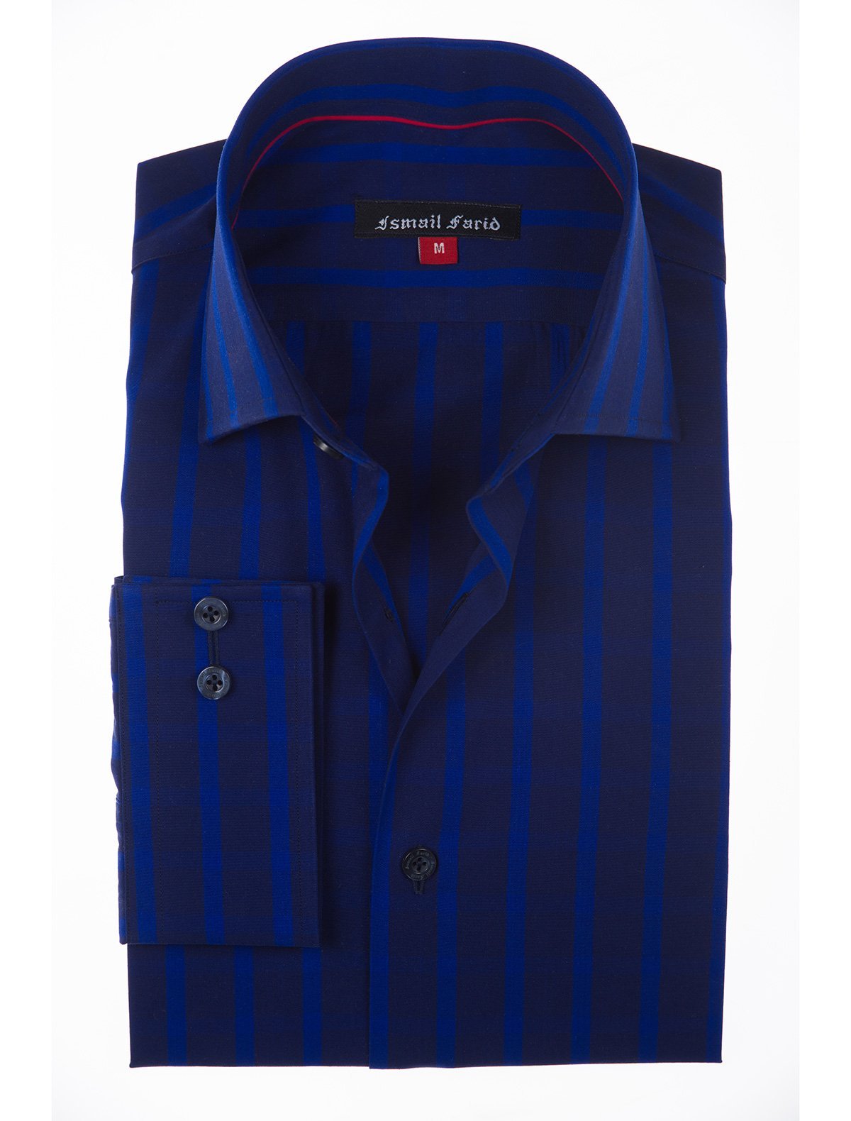 Navy and royal blue checkered shirt