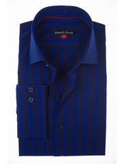 Navy and royal blue checkered shirt