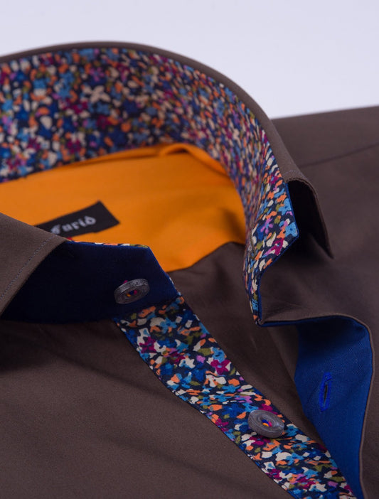 GREENISH BROWN SPORTS SHIRT (CUF)