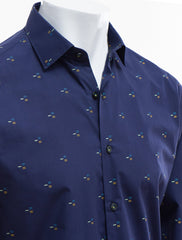 NAVY DOBBY SHIRT