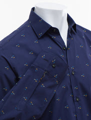 NAVY DOBBY SHIRT