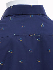 NAVY DOBBY SHIRT