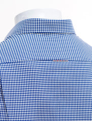 BLUE & WHITE HOUNDSTOOTH SHIRT