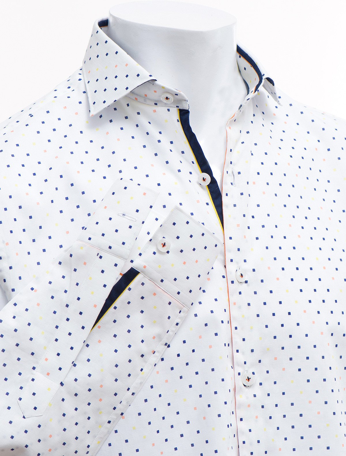 WHITE TEXTURED DRESS SHIRT Ismail Farid Pakistan white-textured-dress-shirt-ismail-farid-pakistan