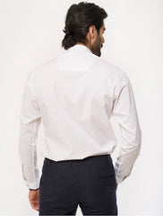 WHITE FRONT EMBROIDED SHIRT