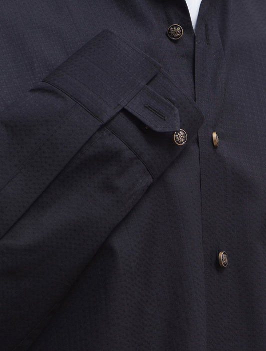 BLACK DETAILED SHIRT