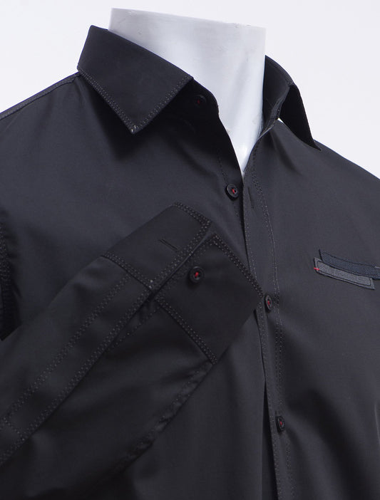 BLACK DESIGNED SHIRT