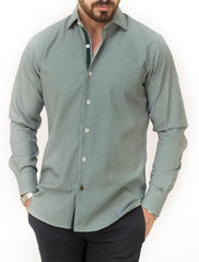 GREEN HOUNDSTOOTH PRINTED SHIRT