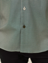GREEN HOUNDSTOOTH PRINTED SHIRT