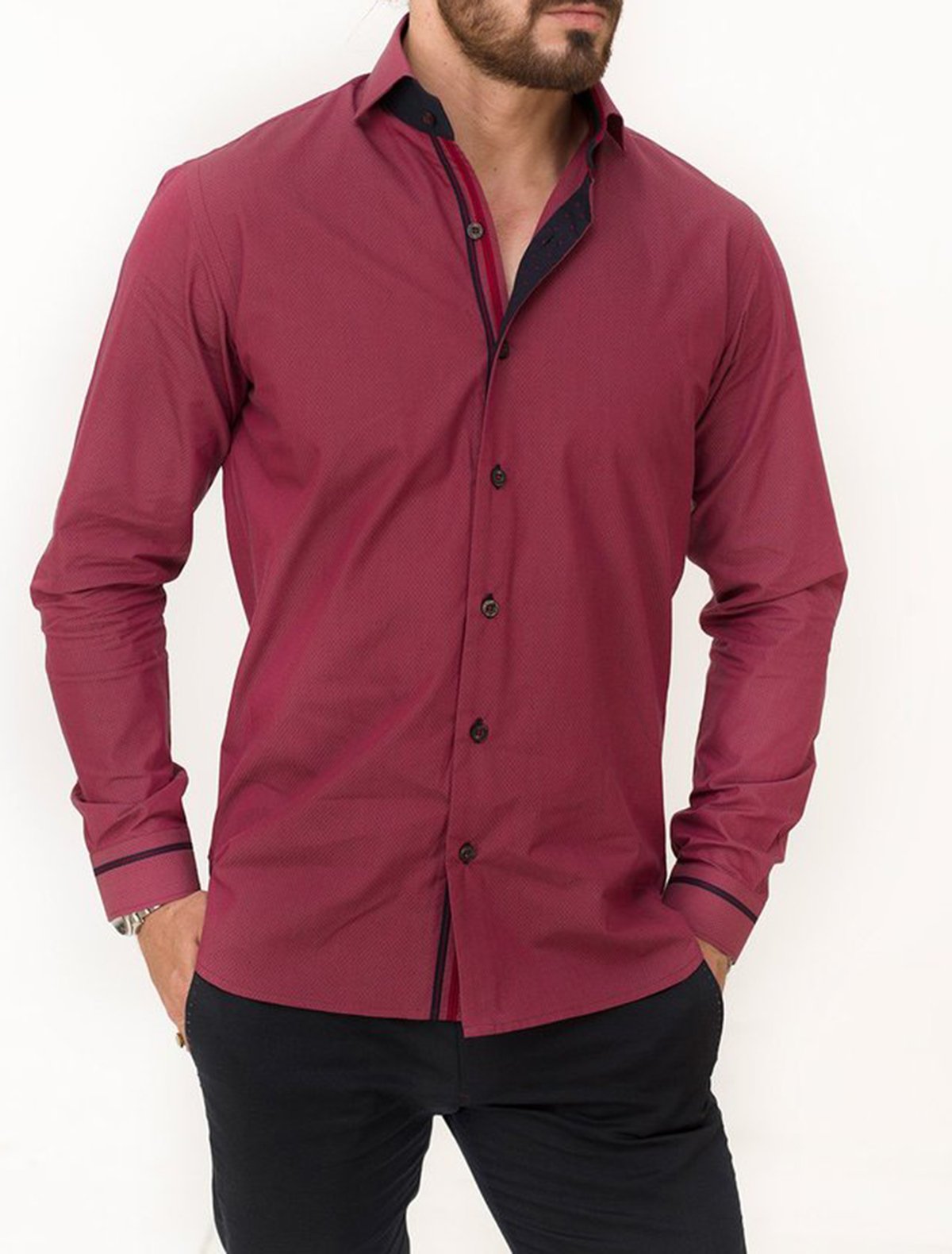 MAROON DRESS SHIRT