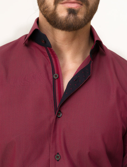 MAROON DRESS SHIRT