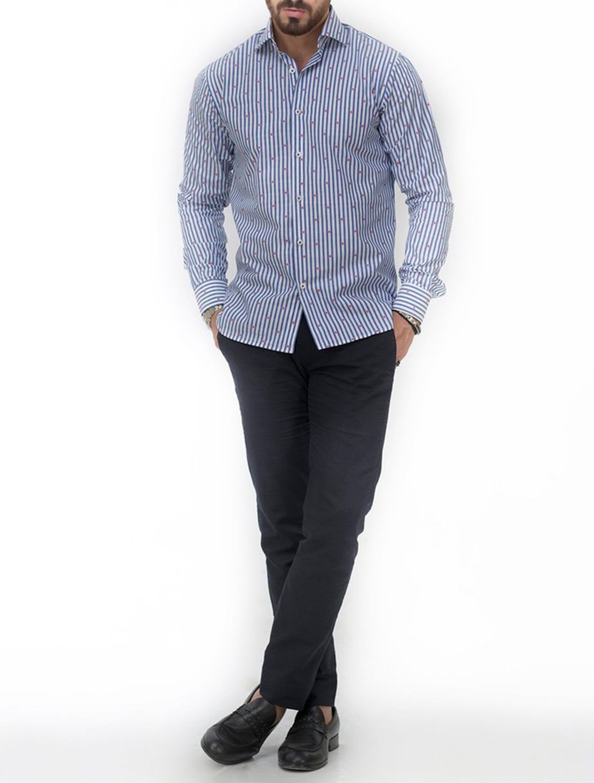BLUE STRIPED SHIRT